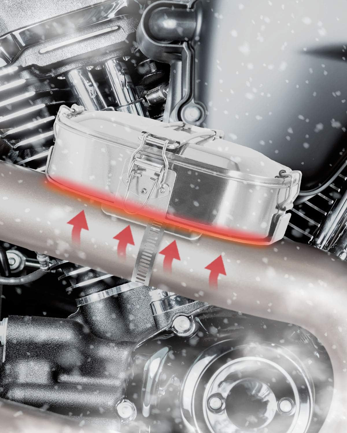 Snowmobile Exhaust Pipe Food Warmer Stainless Steel Artic Cat Yamaha