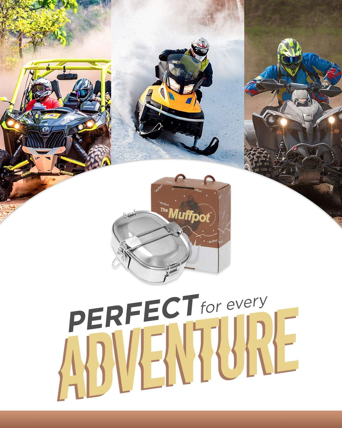 Snowmobile Exhaust Pipe Food Warmer Stainless Steel Artic Cat Yamaha