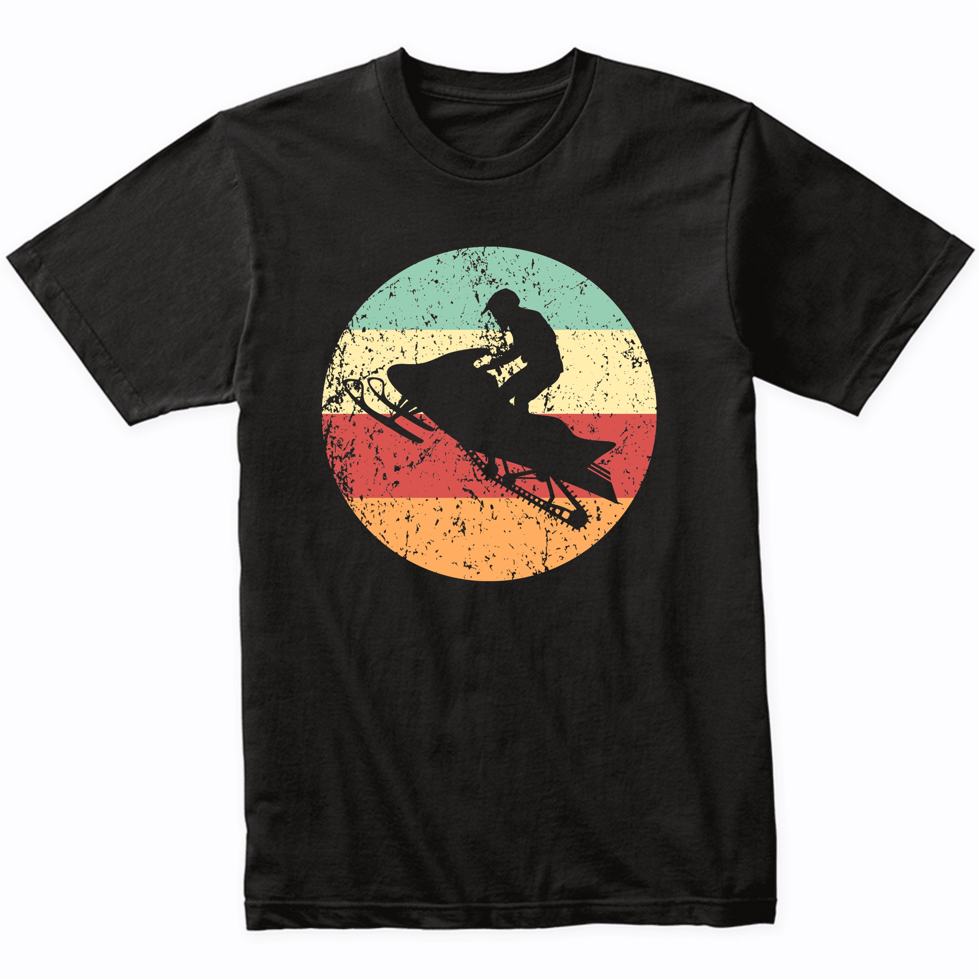 Snowmobile Retro Style Snowmobiling T-Shirt - Retro Colors