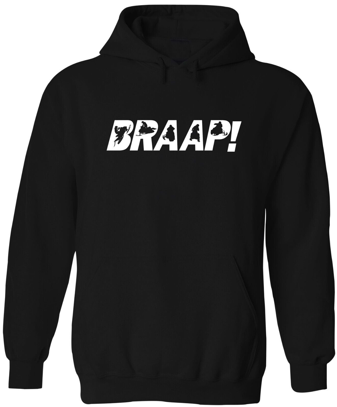 SNOWMOBILE BRAAP! HOODIE SWEATSHIRT POLARIS ARCTIC CAT SKI-DOO BRAAP BRAAP