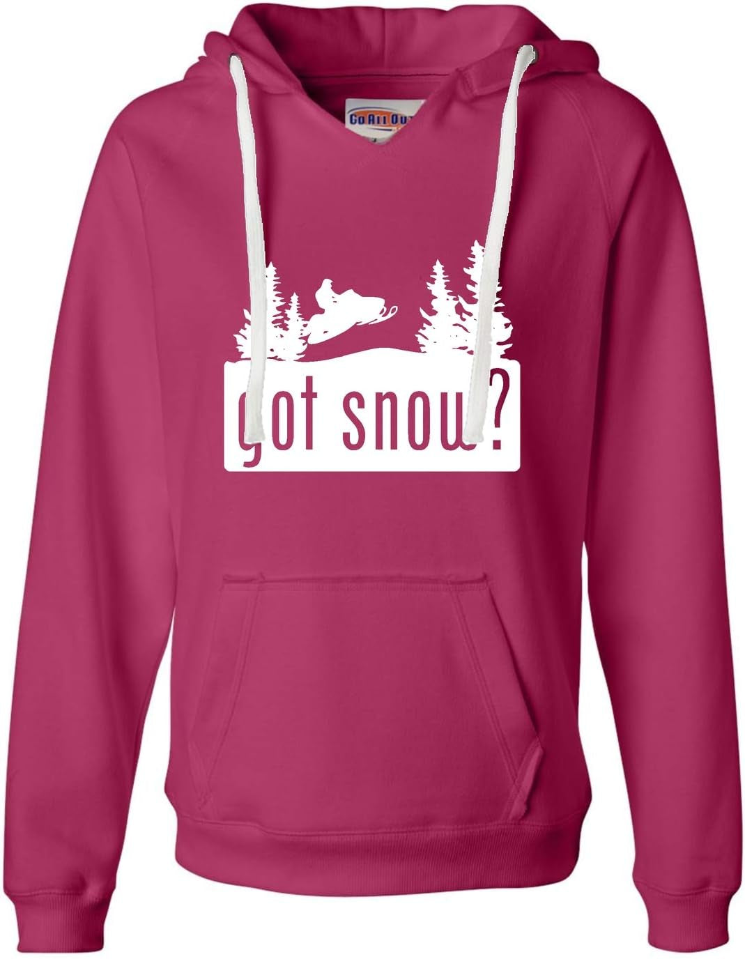 Go All Out Womens Got Snow Funny Snowmobile Lover Deluxe Soft Hoodie